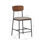 Metalen namaakleren barstoel (63,5 cm)