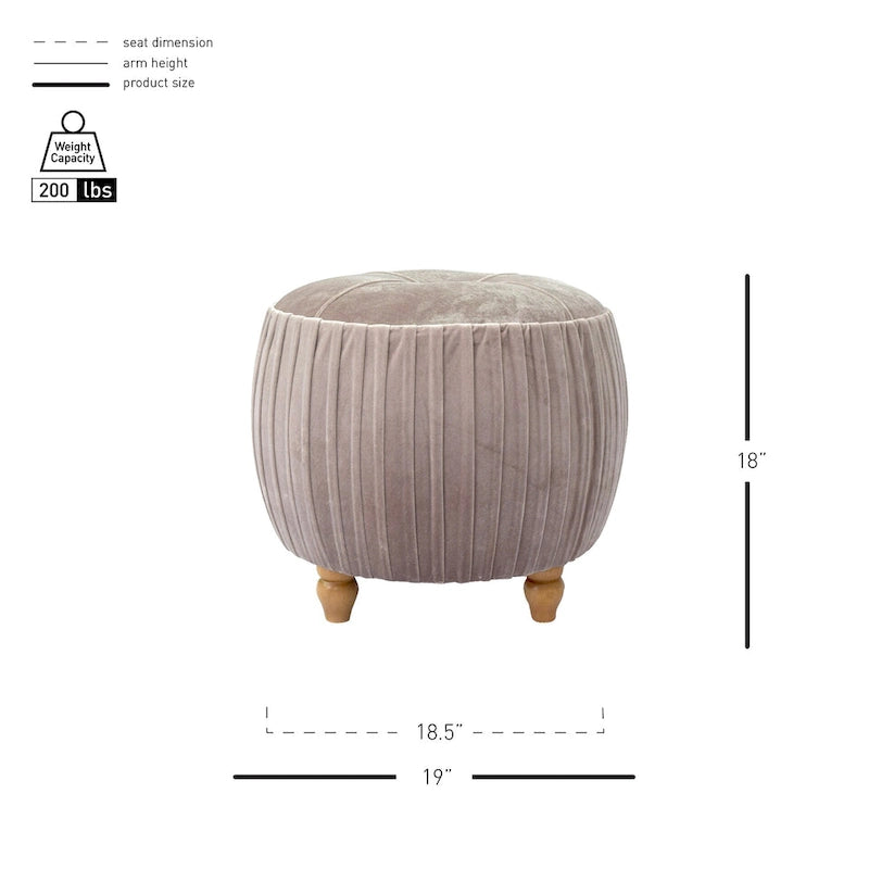 Velvet Small Ronde Poef