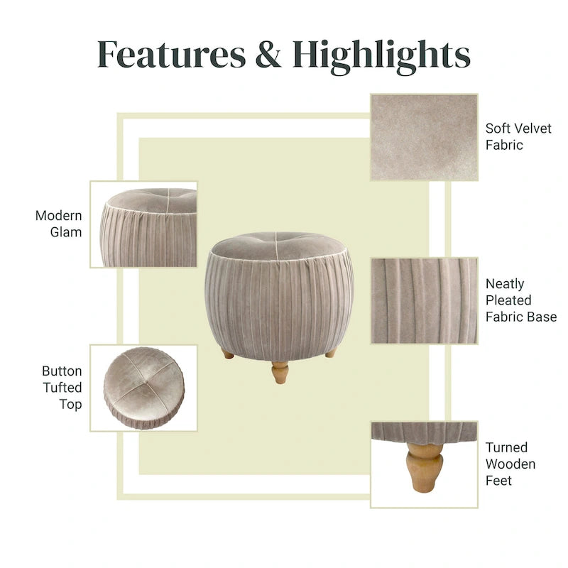 Velvet Small Ronde Poef