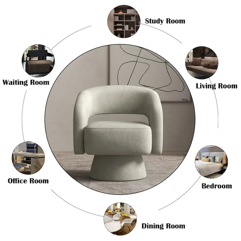 Draaibare Fauteuil met Microvezelbekleding